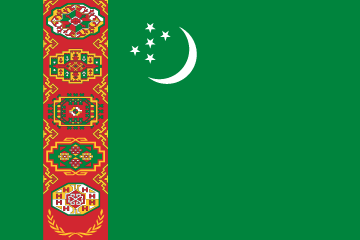 resize and download Turkmenistan flag
